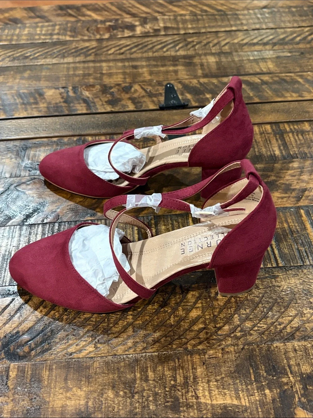 Journee Collection burgundy suede